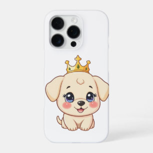 Süßer königlicher Welpe mit goldener Krone Cute iPhone 16 Pro Hülle