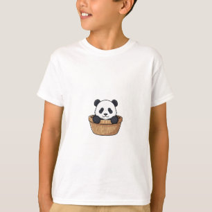 Süßer Korb Panda Peekaboo Kinder T-Shirt