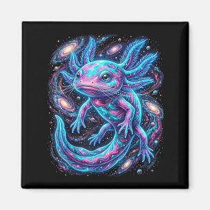 Süßer kosmischer Axolotl-Galaxie-Weltraum-Nacht-Hi Magnet