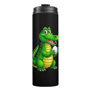 Süßer Krokodil-Becher – Grüne Alligator-Tier De Thermosbecher