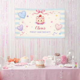 Süßer Kuchen 1. Geburtstagsfeier Banner