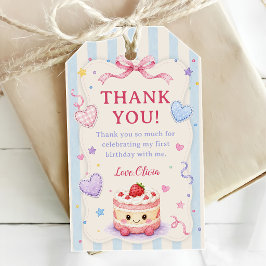 Süßer Kuchen 1. Geburtstagsfeier Geschenkanhänger