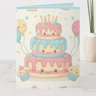 Süßer Kuchen und Cupcakes Karte