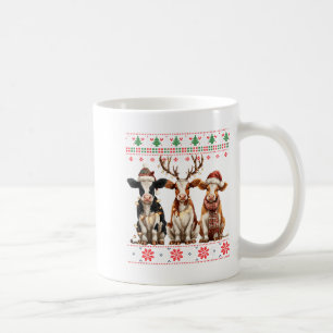 Süßer Kuh-Weihnachtsmann-Weihnachtsbeleuchtung häs Kaffeetasse