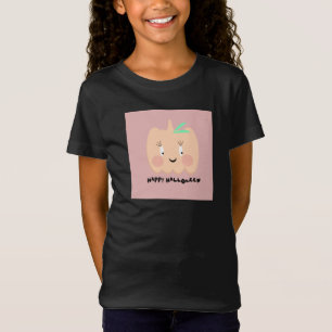 Süßer Kürbis errötende Beschriftung Frohes Hallowe T-Shirt