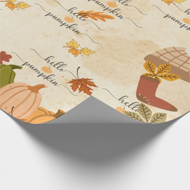 Süßer Kürbis Geschenkpapier (Ecke)