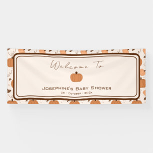 Süßer Kürbis Herbst Geschlechtsneutrale Babyparty Banner
