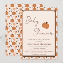 Süßer Kürbis Herbst Geschlechtsneutrale Babyparty