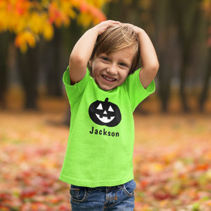 Süßer Kürbisname Grüne Jungs Halloween T-Shirt