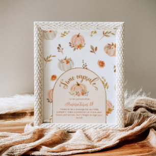 Süßer Kürbiszeitkapsel Geburtstag Poster