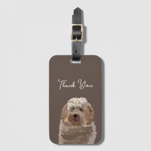 Süßer Labradoodle Hund Personalisiert Gepäckanhänger