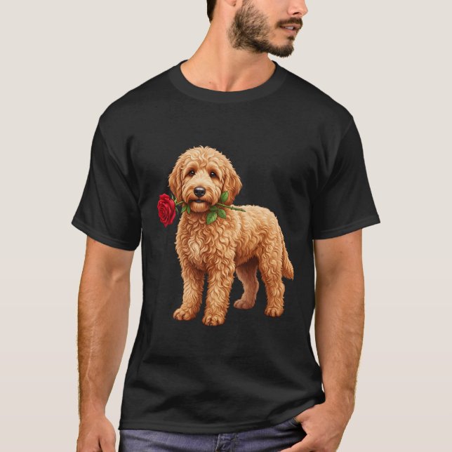 ‏Süßer Labradoodle Hund T-Shirt (Vorderseite)