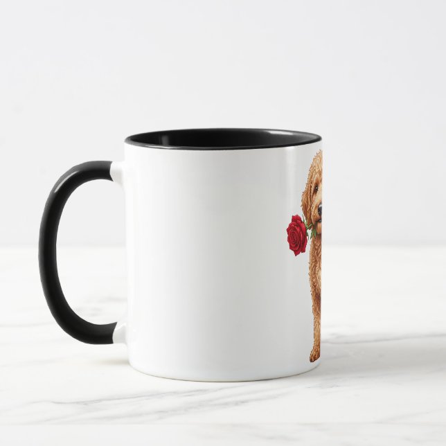 ‏Süßer Labradoodle Hund Tasse (Links)