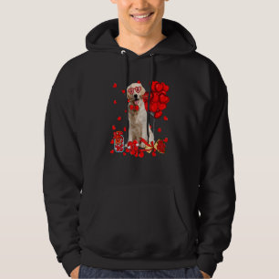 Süßer Labrador-Hund Lustiges Herz Valentinstag Hun Hoodie