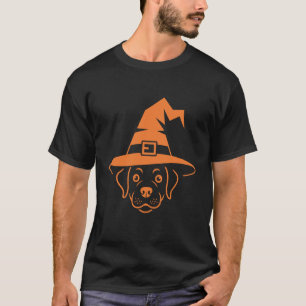 Süßer Labrador Retriever Hexenhut Gruselig Hallowe T-Shirt