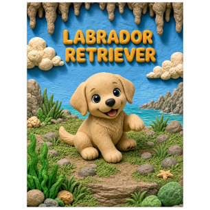 Süßer Labrador Retriever Welpe, Baby Hund Postkarte