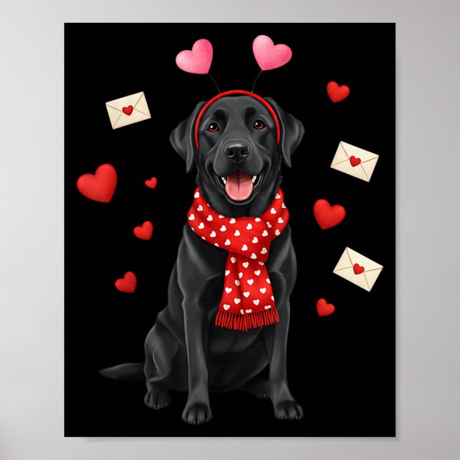 Süßer Labrador Valentinstag Hundemutter - Lustiger Poster (Vorne)