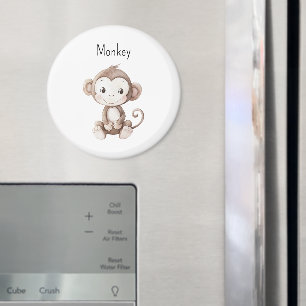 Süßer lächelnder Affe Tier Magnet