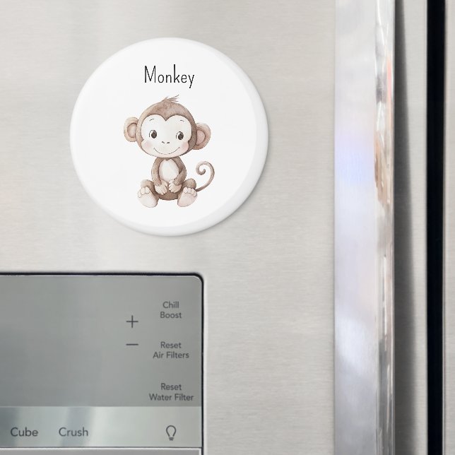 Süßer lächelnder Affe Tier Magnet (In Situ (Kühlschrank))