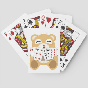 Süßer lächelnder Babybär Spielkarten