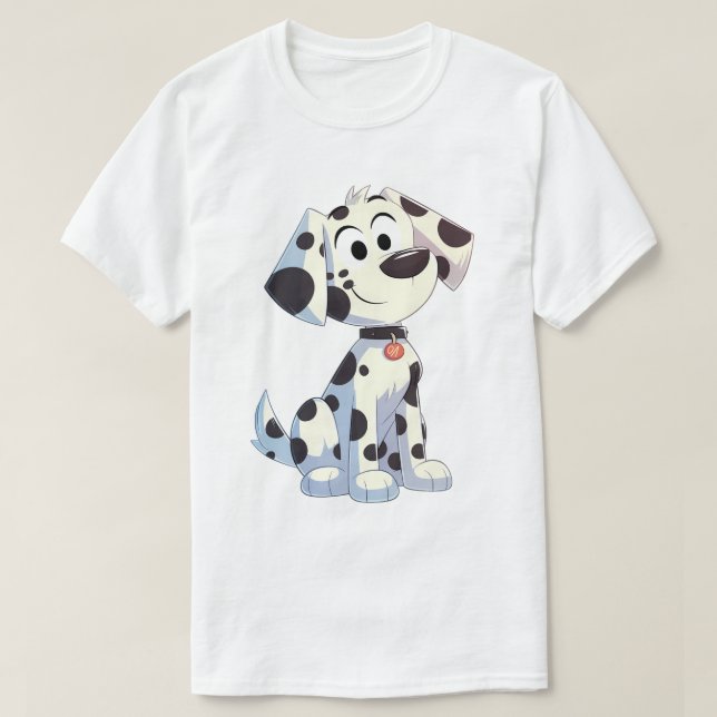 Süßer lächelnder Dalmatiner T-Shirt (Design vorne)