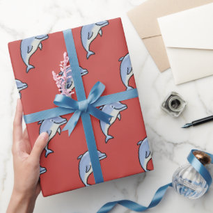 Süßer lächelnder Delfin Geschenkpapier