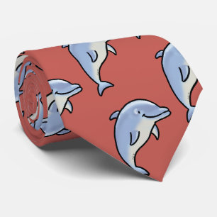 Süßer lächelnder Delfin Krawatte