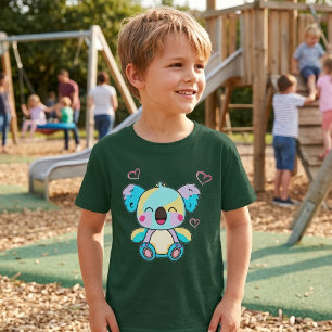 Süßer lächelnder Kawaii-Babykoala mit Liebesherzen T-Shirt
