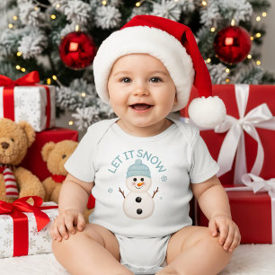 Süßer Lass es schneien Schneemann Baby-Body Baby Strampler