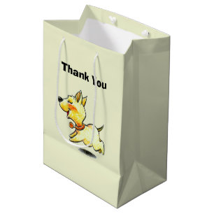 Süßer Laufender Welpe Hund Danke Mittlere Geschenktüte