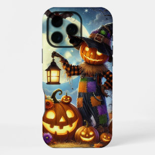 Süßer, launischer Halloween-Vogelscheuche und Kürb iPhone 16 Pro Max Hülle