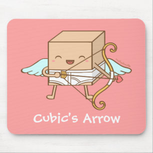 Süßer Launischer Kubischer Cupid-Pfeil Lustiger Wo Mousepad