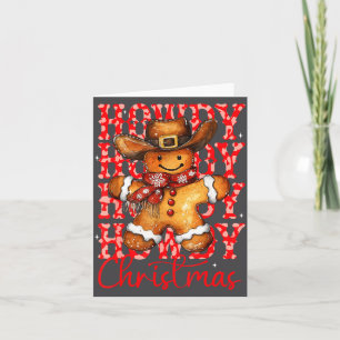 Süßer Lebkuchen-Cowboy Howdy Weihnachten Mädchen F Karte