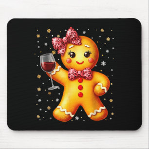 Süßer Lebkuchen-Leopard-Coquette-Weihnachten Wein  Mousepad