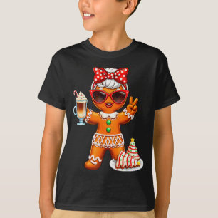 Süßer Lebkuchen trinkt Kaffee Weihnachtsbaum Ca T-Shirt