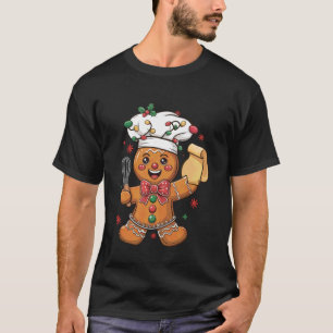 Süßer Lebkuchenmann Bäcker Lustiger Weihnachtskoch T-Shirt