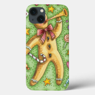Süßer Lebkuchenmann bläst Horn, Weihnachtsbonbon Case-Mate iPhone Hülle