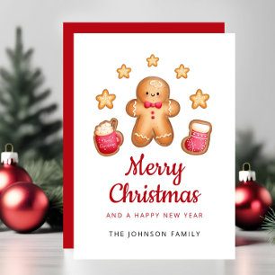 Süßer Lebkuchenmann Frohe Weihnachten