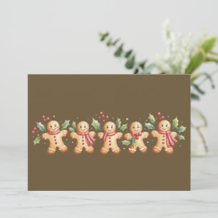 Süßer Lebkuchenmann Weihnachtsfeiertag Bäcker Gesc Feiertagskarte