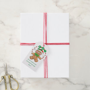 Süßer Lebkuchenmann, Weihnachtsplätzchen Freude Geschenkanhänger