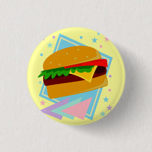 Süßer leckerer Burger Button