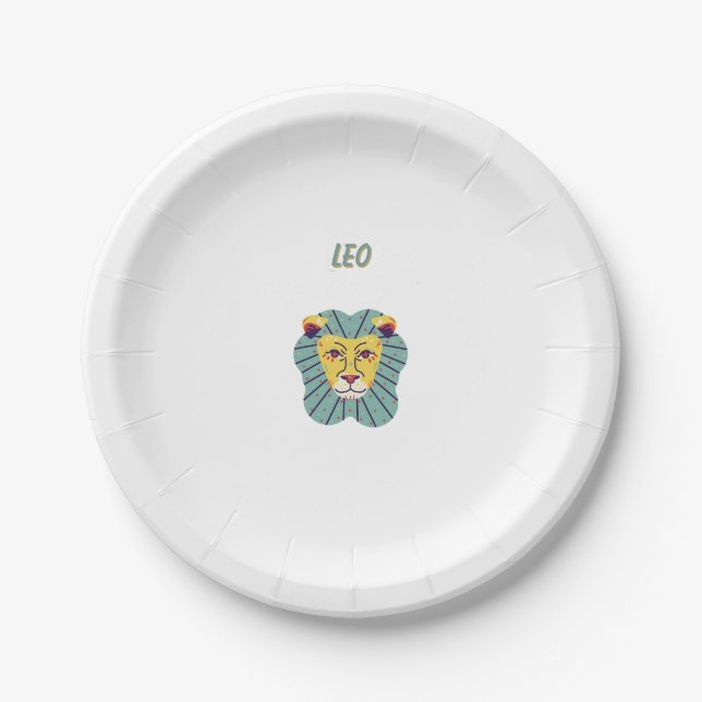 Süßer Leo, Sternzeichen, Sternzeichen-Druck Pappteller (Vorderseite)