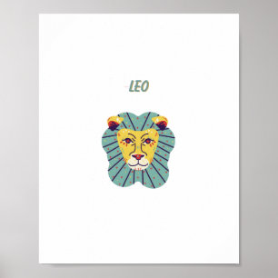 Süßer Leo, Tierkreiszeichen, Sternzeichen Druck Poster
