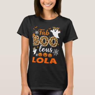 Süßer Leopard Fab Boo Lous Lola Soky Halloween-Kos T-Shirt