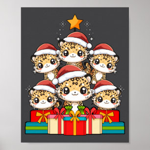 Süßer Leopard Gecko Le Lizard Weihnachtsbaum Xmas Poster