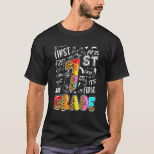 Süßer Leoparden Druck 7. Klasse Lehrer Kinder Zurü T-Shirt