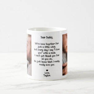 Süßer lieber Daddy Gedicht 2-Foto Kaffeetasse