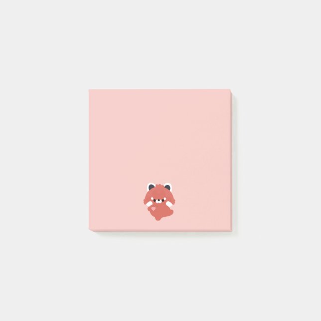 Süßer Lieber Roter Panda Post-it Klebezettel (Vorderseite)