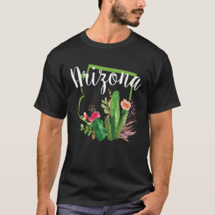 Süßer Liebesstaat Arizona blühende Kaktusblüten T-Shirt