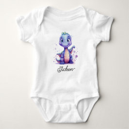 Süßer lila Baby-Dinosaurier Baby Strampler